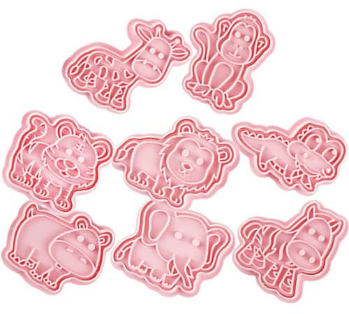 ULTECHNOVO 8 piezas Molde de Galletas de Animales para Hornear Cortadores para Galletas Infantiles y Decoración de Pasteles