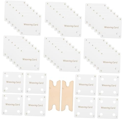GARIOUANS Webkarten für Selbstgemachtes und Kreative Projekte, 1 Satz | Leichte Bedienung, Fördert Handwerkliche Fähigkeiten, Geeignet für Altersgruppen, 62 Stück