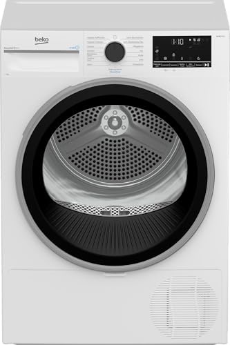 Beko B5T69219 Wäschetrockner, 9 kg, Frontlader Wärmepumpentrockner, 15 Programme, Sensortrocknung, Aquawave Schontrommel, Digitales Display, allergikergeeignet, Weiß