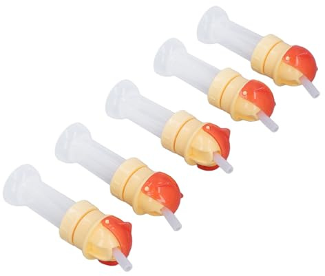 Fdit Tappi per Bottiglia D'acqua a Prova di Fuoriuscita, Coperchio a Spirale con Cannuccia in Silicone, 5 Pezzi Tappi per Bottiglia D'acqua di Sicurezza per Bambini, per Bambini (rosso)