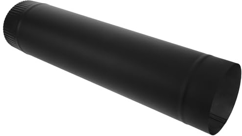 IMIKEYA Tubo di Scarico in Acciaio Inox 125 Mm Resistente Alte Temperature, Connettore per Canna Fumaria Stufa a Legna, Prolunga Tubo da 50 Cm per Forni Pizza e Caminetti Interni