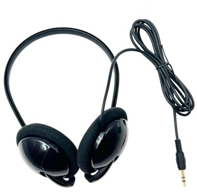 Itkcozcg Auriculares ligeros montados en la cabeza con micrófono con cancelación de ruido para viajes sobre la oreja y salida inmersiva multiplataforma