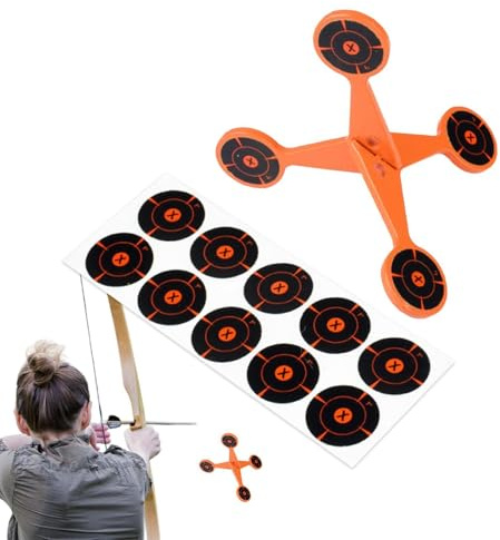 Xasbseulk Spinner målskivor, tio reaktiva bärbara pappersblad, automatisk återställning tumla målleksak, för bakgården gräsmatta trädgård park utomhusspel familjenöje camping och