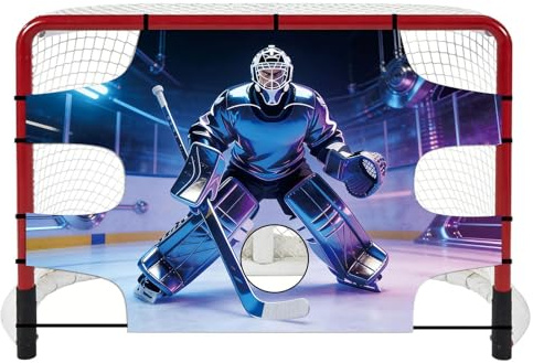 Generisch Eishockey Tor Netz-Ziele, Rebounder Trainingspad, Eishockey Tor, für Kinder, Mädchen, Jugendliche, und Erwachsene zum Training für Straßensport Innenbereich und auf Feld Boden