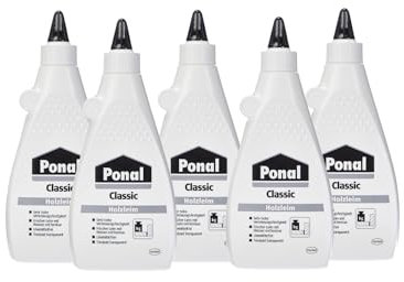 Ponal Holzleim Wasserfest für Verleimungen in Feuchträumen (5x 225g)