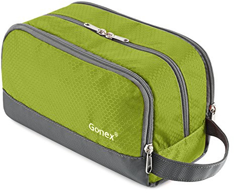 Gonex Travel Toiletry Bag Nylon, Shaving Bag Toiletry Organizer Green