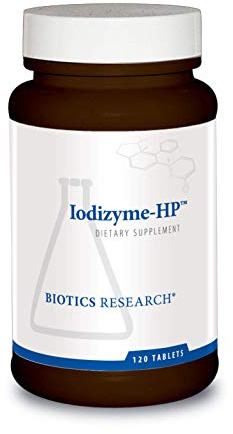 Biotics Research Iodizyme HP Iodine, Thyroid Support, Cellular Metabolism, Promotes Energy, Supports Metabolic Function, T3, T4, TSH 120 Tablets