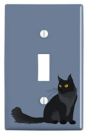 GRAPHICS & MORE Maine Coon Cat - Cubierta de plástico para interruptor de luz de pared, Tapas para Cuadros Electricos