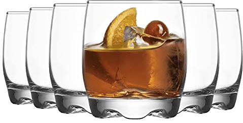 LAV 12x Clear 290ml Adora Tumbler Glasses - Stemless Kitchen Water Whiskey Wine Gin Juice Cocktail Drinking Glass Set