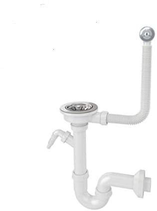 Succsale-LAVEO-Spültisch Siphon-Komplett-PVC-Weiß-OKS 223T
