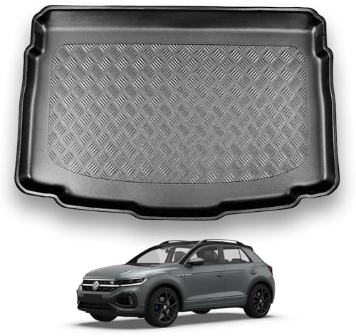 NOMAD Boot Liner Mat for VW T-Roc 2017+ [Lower boot position] | Tailored PE Car Boot Protector Tray, Waterproof Raised Edge Trunk Mat, Easy Clean Cargo Floor Liner