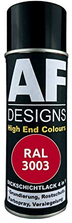 Alex Flittner Designs Spraydose RAL 3003 Rubinrot Dickschichtlack Lack | Dickschichtlack Spray 4 in 1 - 400 ml