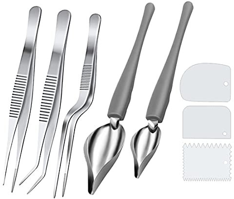 YXHZVON Chef Art Pencil Chef Decorazione Matita Cucchiaio da Cuoco, Strumenti di Disegno Culinario Set Pinze per Alimenti, Raschietti per Pasta Set di Placcatura in Plastica per Decorazione Culinaria
