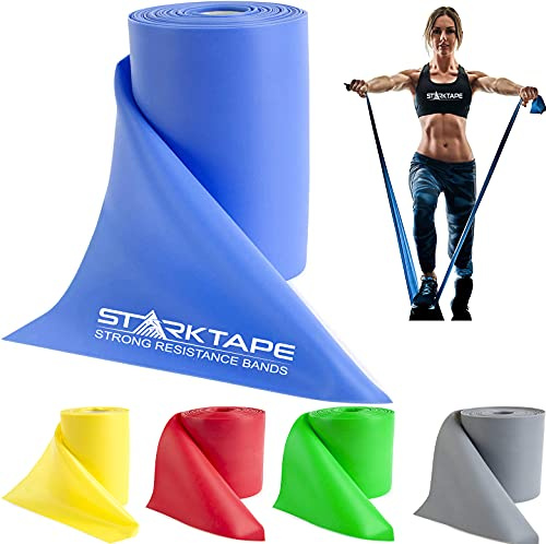 Starktape Resistance Bands Widerstandsbänder Latexfrei – Von 2,5 Meter bis 46 Meter Länge Professional Fitnessbänder für Home-Training, Physiotherapie, Pilates, Krafttraining und Rehabilitation