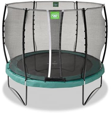 EXIT Toys Allure Classic Rundes Trampolin - ø305cm - Mit Fußschutzsystem - Mit Sicherheitsnetz - Wasserfest - Starkes Trampolin - Für alle Altersgruppen - Grün