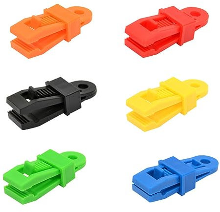 Angoily 24st Griffklemmen Gesetzt Zeltclips Mehrzweck Zeltklemmen Plane Clips Schwere Markisenklemmen Verriegelungszelt Sicherungsklammern Festziehen Campingklemmen Winddicht Stoffclip