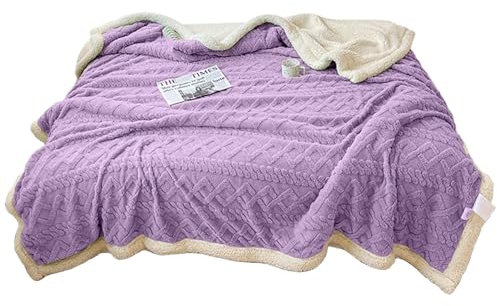 Coperta calda – Coperta morbida in finto cashmere, morbida e spessa, coperta in peluche per sedie, divano, letto