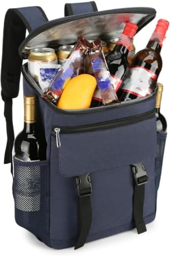 YYKSYDPT 20L Isolierter Kühlrucksack für Herren und Damen, wasserdichte Kühltasche mit großem Fassungsvermögen für Arbeit, Picknick, Wandern, Strand (Blau)