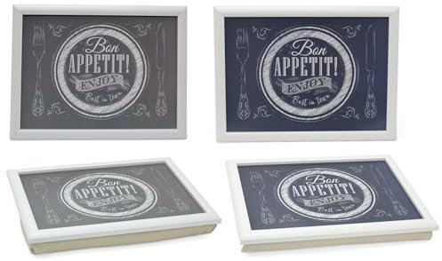 Bon Appetit Plateau avec coussin | Grand plateau rembourré pour les genoux | Plateau rembourré avec coussin de pouf – Couleur variable