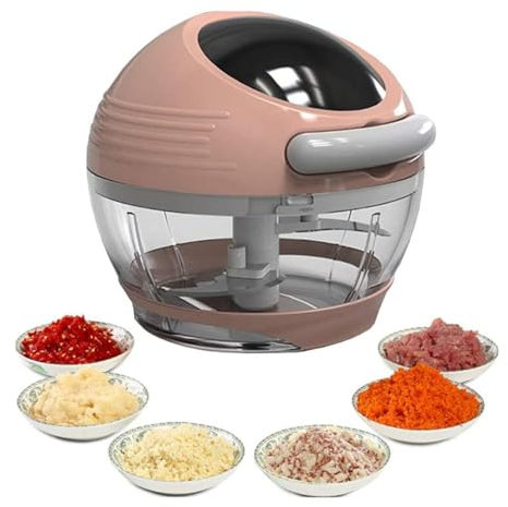 DSDGVDFBV Affettatrice per Frutta E Verdura, Affettatrice da Cucina, Tritatutto, Tritatutto Universale per Verdure, Frutta, Cipolle, Frutta A Guscio, Aglio, Omogeneizzati,Rosa