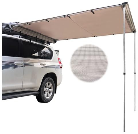 Toldo para Coche, Caravana, toldo Lateral para vehículo, toldo retráctil extraíble para 4x4, Coche, Todoterreno, camión, Caravana, Furgoneta o RV (tamaño: 200 x 200 cm/78,7 x 78,7 Pulgadas)