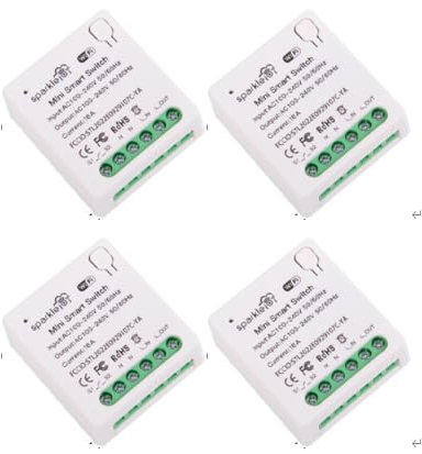 Matter, der smartphone-relais, wendet sich an homekit und Alexa, die programme und die stimmsteuerung, den timer, die steuerung der gruppe und die lampen, ventilatoren, luftbefeuchter, 16A (4 Packs)