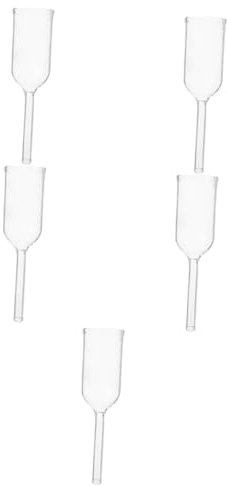 OUNONA 5piezas Embudo De Filtración De Vidrio Borosilicato Embudo Cilíndrico De Laboratorio Para Experimentos De Herramienta De Filtración Para Científicas