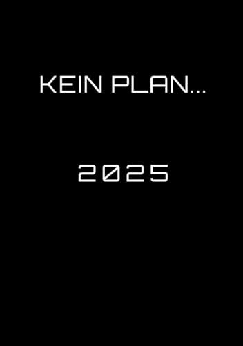 2025: Kleiner Dicker A5 Kalender 1 Tag 1 Seite | Taschenformat Kalenderbuch 394 Seiten | auch Samstag und Sonntag | geeignet als Terminplaner | Tagesplaner | Tagebuch | Notizbuch | Kein Plan Schwarz