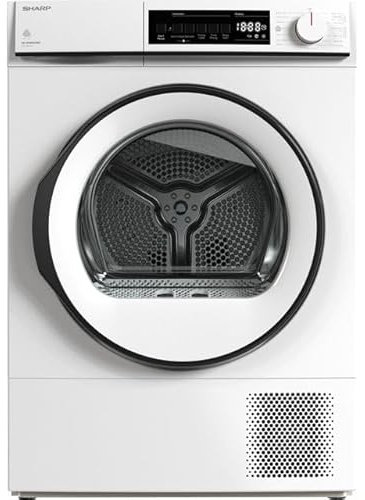 Sharp KD-NHB8S6GW3-EN 8Kg Heat Pump Tumble Dryer - White - A+++ Rated