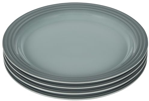 Le Creuset Stoneware Set of 4 Dinner Plates, 10.5 each, Sea Salt
