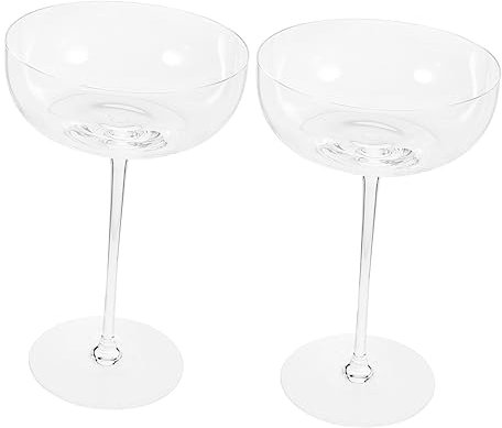 LIFKOME 2pièces Lot De Verres à Vin Ballon Transparents Avec Pied Pour Maison Et Fête