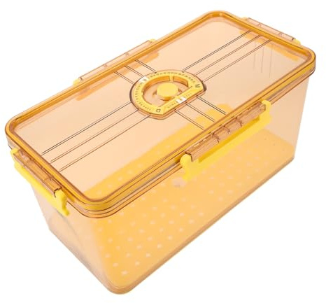 GLEAVI Airtight Bread Storage Container Grey Bread Bin Timing Recording Reusable Toast Box Fridge Food Holder Bin Kitchen