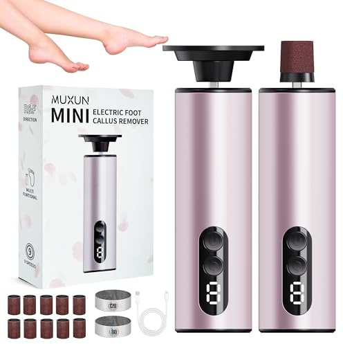 Râpe Pieds Électrique, 2-en-1 Électrique Rape Pied et Ongles Rechargeable Sans Fil Ponceuse Pieds Pédicure Professionnel, Pédicure Pour Femmes Callosités, La peau Morte et Les Talons Fissurés (Rose)
