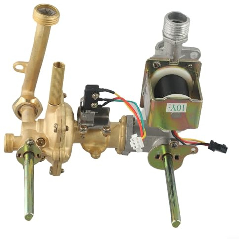 babominimer Conjunto de válvula de enlace de cobre de 7 a 10 litros para accesorios de calentador de agua a gas, construcción resistente a la corrosión de 150 mm, control de flujo de agua suave,