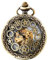 Avaner Unisex Taschenuhr Analog Handaufzugwerk Steampunk Getriebe Zahnrad mit arabischen Ziffern Bronze