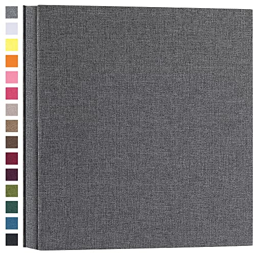 potricher Photo Album for 4x6 600 Photos Linen Cover Extra Large Capacity Picture Book for Family Wedding Anniversary and Baby (Gray)