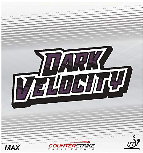Counterstrike Dark Velocity Table Tennis Rubber | ITTF Approved | Very Fast | Professional Table Tennis Rubber | (Red | 2.1mm)