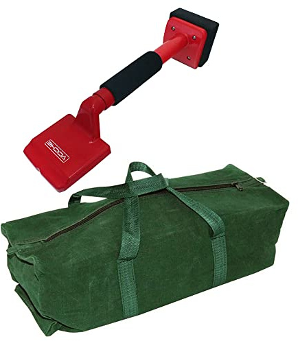 Voche® Red Knee Kicker Carpet Stretcher Fitting and Laying Tool with Heavy Duty 24 Canvas Tool Bag