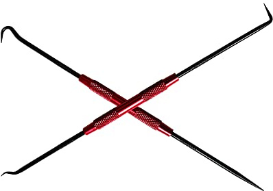 Albedel 2pcs Double-Ended Specialty Pick Set O-Ring and Hooks Scriber Set