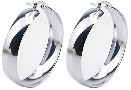 Skcess Ohrringe Damen Gold, Creolen Ohrring Edelstahl Großer Kreis Geschenke Damen