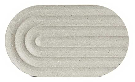 WYE Seifenschale |Pure| Seiden-Grau nachhaltig - Soap Dish/Seifenhalter/Schwammhalter Küche - Design Seifenablage spülmaschinenfest 12 x 7 x 1 cm