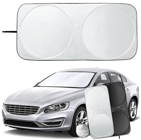 Parasole per Parabrezza, Parasole Auto Parabrezza, Pieghevole e Portabile Anteriore Parabrezza Parasole Contro i Raggi UV Adatto la Maggior Parte dei Veicoli (150 * 70cm)