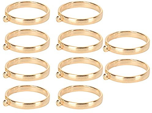 Runde, Offene Rückseite, Lünette, Hohlrahmen-Anhänger, 10 Stück, Runde Hohlrahmen-Anhänger für DIY-Schmuckherstellung, Bastelbedarf (KC Gold)