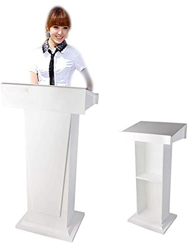 MObyat Holz-Podium,Rednerpult-Podiumsständer, Vorlesungspodest, Doppellagiges Aufbewahrungspodium aus massiven Holzmaterialien, Kipptisch für Empfangsvorlesungen und Schulung von Lehrern,#2