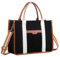 RAVUO Laptop Bag for Women, 15.6 Inch Large Canvas Tote Bag Ladies Teacher Purse and Handbag With Detachable Shoulder Strap
