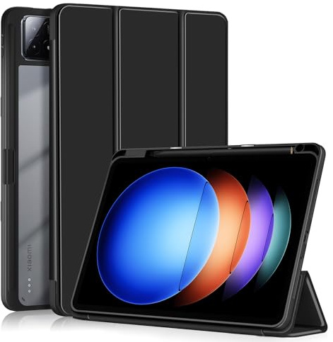 TOPCASE Hybrid slimmat fodral kompatibelt med Blackview Tab70 Tab30 Tab8 10,1 tum surfplatta smart skyddande fodral automatisk vila/vakna, svart