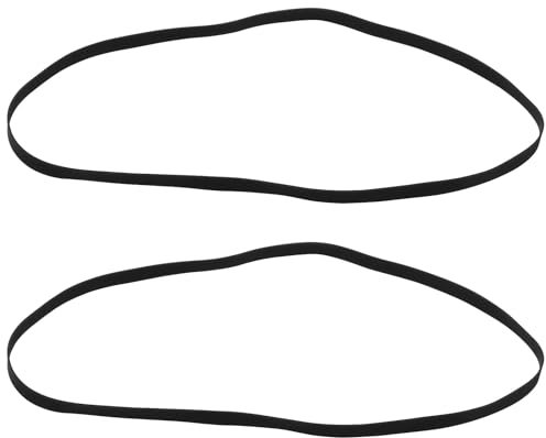 Create idea 2pcs Black Rubber Record Belt for Gramophone Turntables Player Belt Turntable Belt Phonograph Replacement Belt 190mm Folded Length 5mm Width