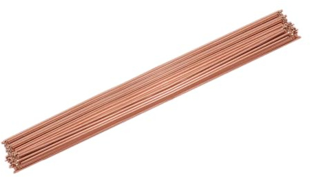 SKYPRO 10 varillas de soldadura de cobre fosforoso BCuP-2 de baja temperatura con auto-fundido para tubos de cobre, aire acondicionado, refrigeradores, tubos, horno - Redondas 1x500mm