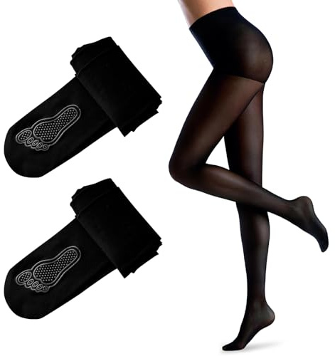 Runmeihe 2 Pares de Collant da Donna, 40D&80D&120D Pantimedias y Medias Opacas Suaves y Elegantes para Mujer para Primavera Otoño (FR/ES, Letras, M, Regular, Regular, 40D Black)