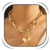 YANCHUN Chunky Gold Necklace for Women Statement Thick Cuban Link Chain Choker Trendy Jewelry